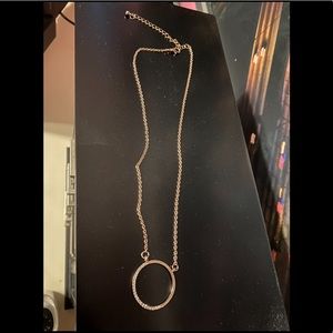 Gold circle necklace